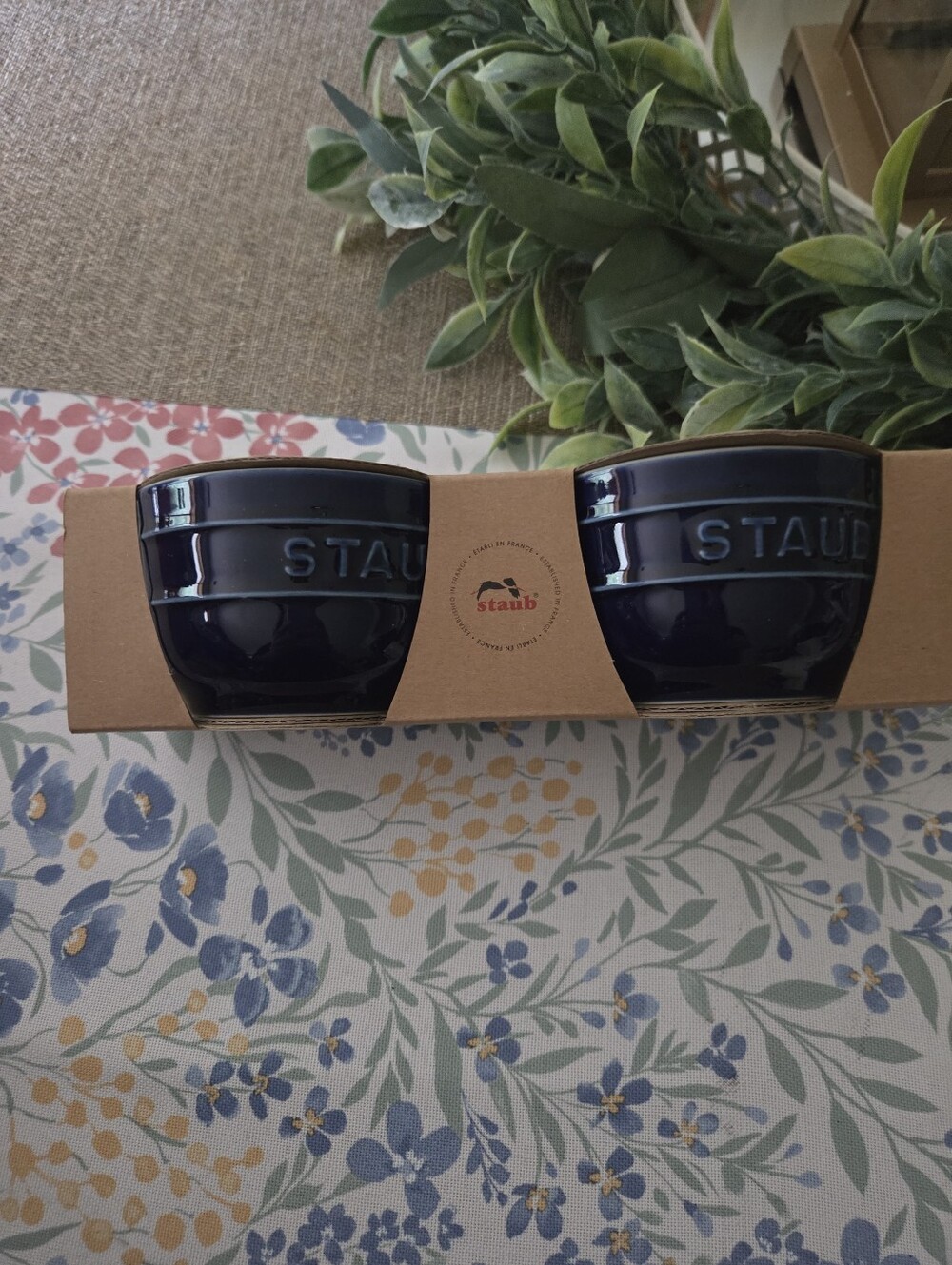 Staub Matte Blue Stoneware Salt Bowls — Set of 2
